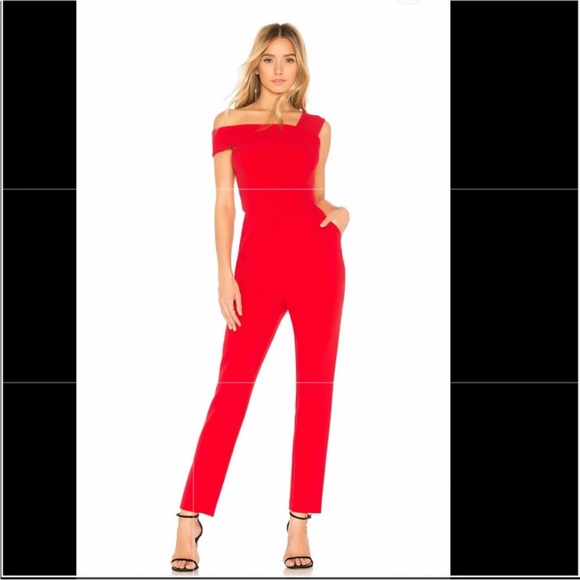 Bcbgmaxazria haida red romper jumpsuit - Picture 1 of 9